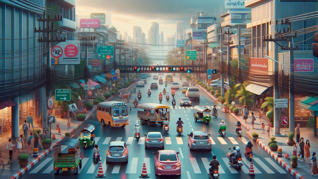 タイ　都会の交通状態