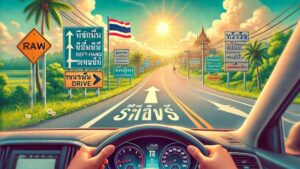 タイの車のハンドルは【右ハンドル】左側通行