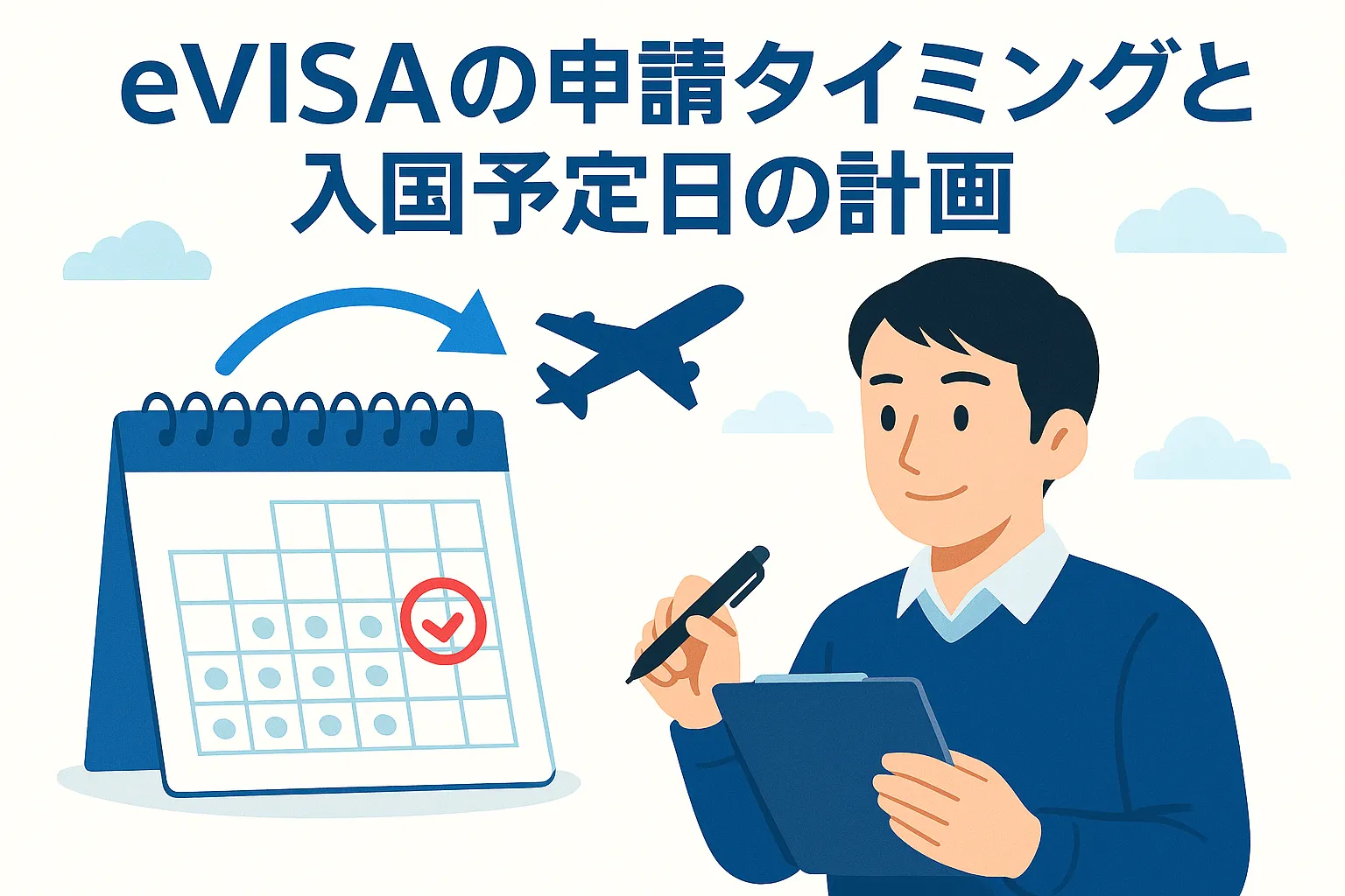 EVISA申請タイミングと入国予定日